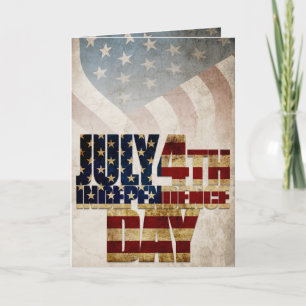Carte Graphisme Grunge USA 4 juillet Indépendance