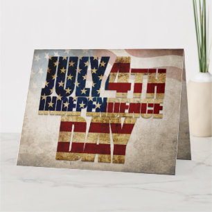 Carte Graphisme Grunge USA 4 juillet Indépendance