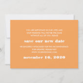 Carte Graphisme Minimal | Report de mariage 2 Photos (Dos)