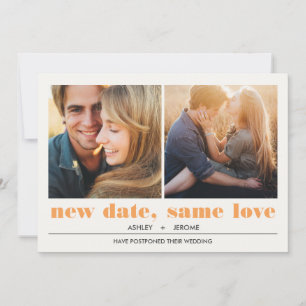 Carte Graphisme Minimal Report de mariage 2 Photos
