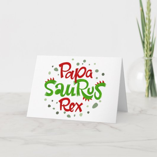 Carte Graphisme Papa Saurus Rex (Devant)