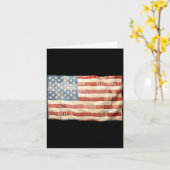 Carte Graphisme patriotique drapeau américain patchwork (Fleur jaune)