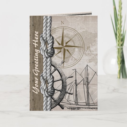 Carte Graphisme vintage beige et Brown (Devant)