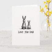 Carte "Graphite Love You Dad" (Fleur jaune)
