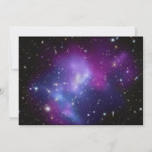 Carte Grappe de galaxie violette monogramme (Dos)