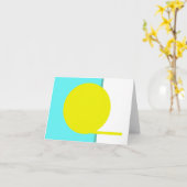 Carte Gras Abstrait Cercle d'Art Turquoise Vert Jaune Fa (Fleur jaune)