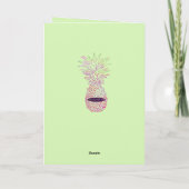 Carte Gras Bright Pineapple Happy Birthday Card (Dos)