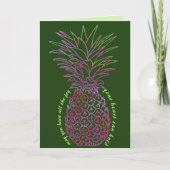 Carte Gras Bright Pineapple Happy Birthday Card (Devant)