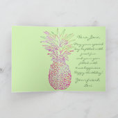 Carte Gras Bright Pineapple Happy Birthday Card (Intérieur)