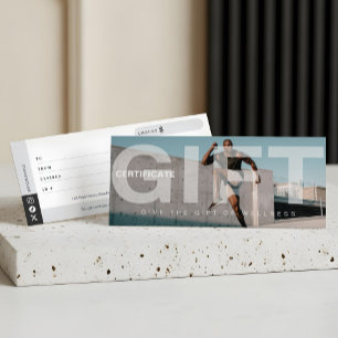 Carte Gras Fitness Full Photo Design Certificat cadeau
