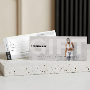 Carte Gras Fitness Full Photo Design Certificat cadeau