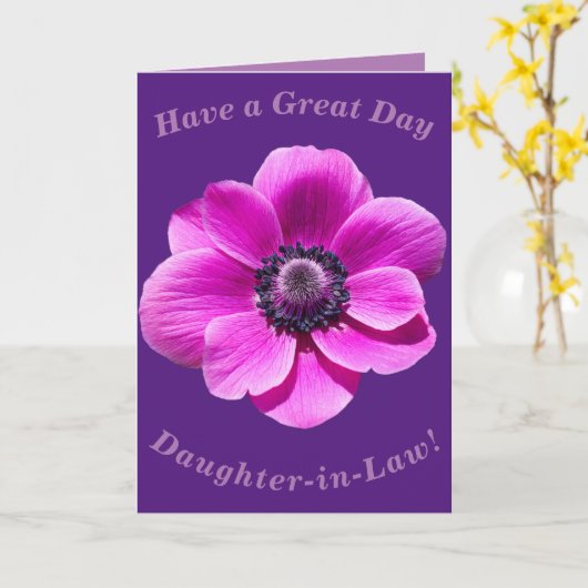 Carte Gras Floral Birthday Card pour la belle-fille (Fleur jaune)