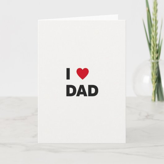 Carte gras "J'aime Papa" (Devant)