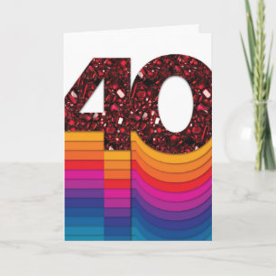 Carte Gras Jalons 40 - Anniversaire