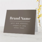 Carte Gras moderne foncé & clair Beige Marque ou Entrepr (Fleur jaune)