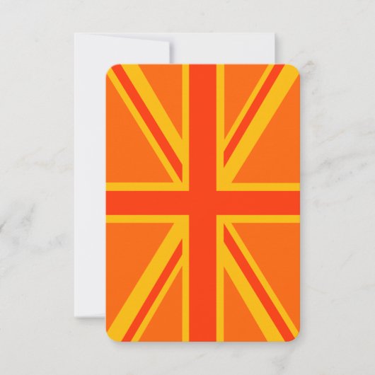 Carte Gras orange Union Jack Britanniques Drapeau Swag (Devant)