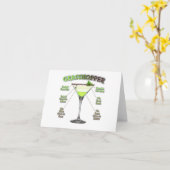 Carte GRASSHOPPER Cocktail Recette Art (Fleur jaune)