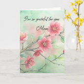 Carte Grateful for you Mom (Fleur jaune)