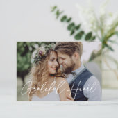 Carte Grateful Heart photo mariage merci (Debout devant)