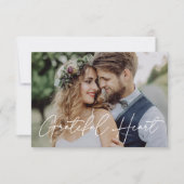 Carte Grateful Heart photo mariage merci (Devant)