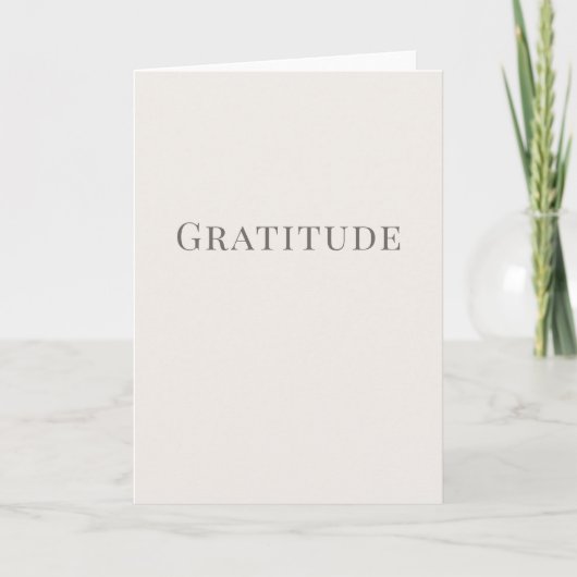 Carte Gratitude – Minimal Typography Design (Devant)