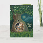 Carte Gratitude Owl Parent Enfant Cuddle Moon Forest Lov (Devant)