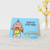 Carte Grattis labourent heu Lilla Prins, félicitations, (Fleur jaune)