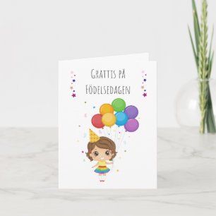 Carte Grattis på födelsedagen Suède Anniversaire