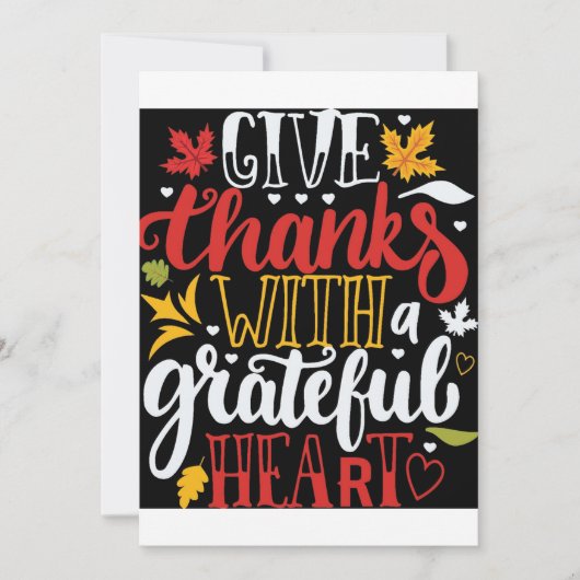Carte Gratuit Et Remerciante De Thanksgiving (Devant)