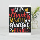 Carte Gratuit Et Remerciante De Thanksgiving (Debout devant)