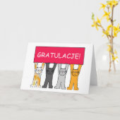 Carte Gratulacje ! Félicitations dans le polonais (Fleur jaune)