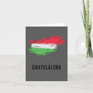 Carte Gratulálunk, félicitations en hongrois