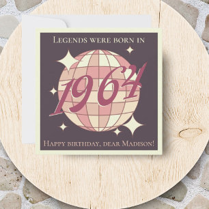 Carte Gratulation Vintage 1964 60e anniversaire