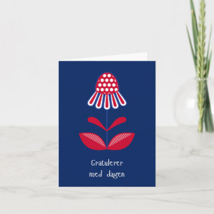 Carte Gratulerer med dagen, anniversaire norvégien