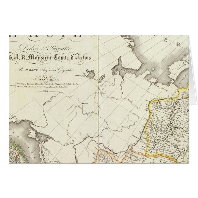 Carte gravée de la Turquie, de la Russie et de l'A (Devant horizontal)
