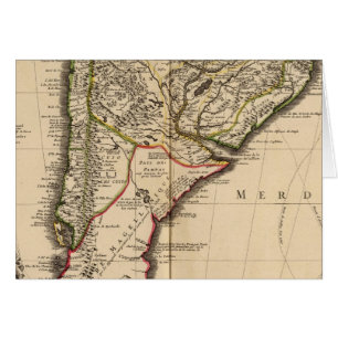 Carte gravée sud-américaine