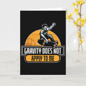 Carte Gravity Does Not Apply To Me Cool Skateboard  (Fleur jaune)