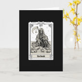 Carte gravure tarot de la mort XIII (Fleur jaune)