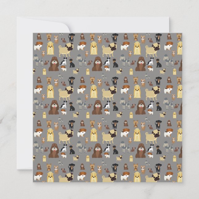 Carte gray background dogs (Devant)