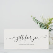Carte Gray Business Gift Certificate Elegant Simple (Debout devant)