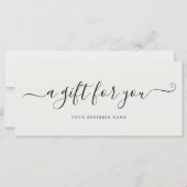 Carte Gray Business Gift Certificate Elegant Simple (Devant)