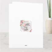 Carte Gray Easter Bunny Personalized Folded Card (Dos)