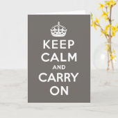 Carte Gray Gardez le calme et continuer (Fleur jaune)