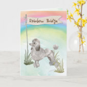 Carte Gray Poodé Sympathie de la compagnie sur Rainbow B (Fleur jaune)