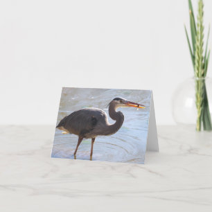 Carte Great Blue Heron Notecard - Blank Inside