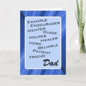 Carte Great Dad's List of Qualities - my Dad (Devant)