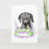 Carte Great Dane Black UC gâteau d'anniversaire (Devant)