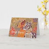 Carte Great dane, bonne chance ! (Fleur jaune)