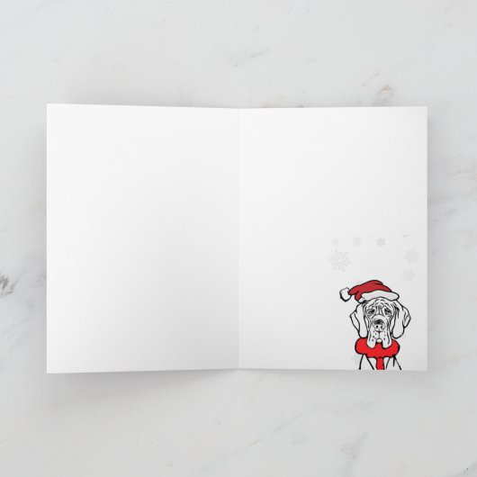 Carte Great Dane Christmas (Intérieur)