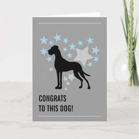 Carte Great dane Congrats (Devant)